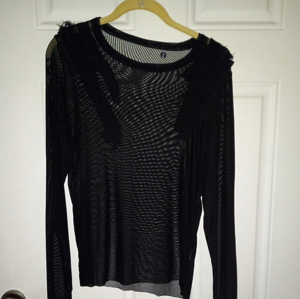 Sheer black shirt
